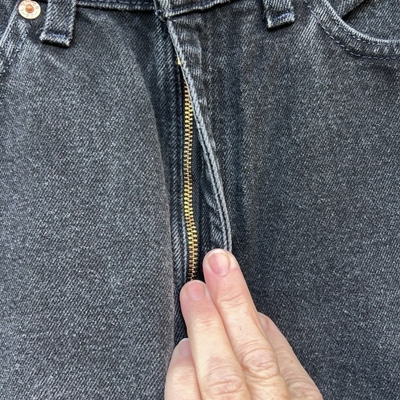 Vintage Levi's 512 Slim Fit Tapered Leg Black Cotton High Waist Mom Jeans H16 - Picture 8 of 12